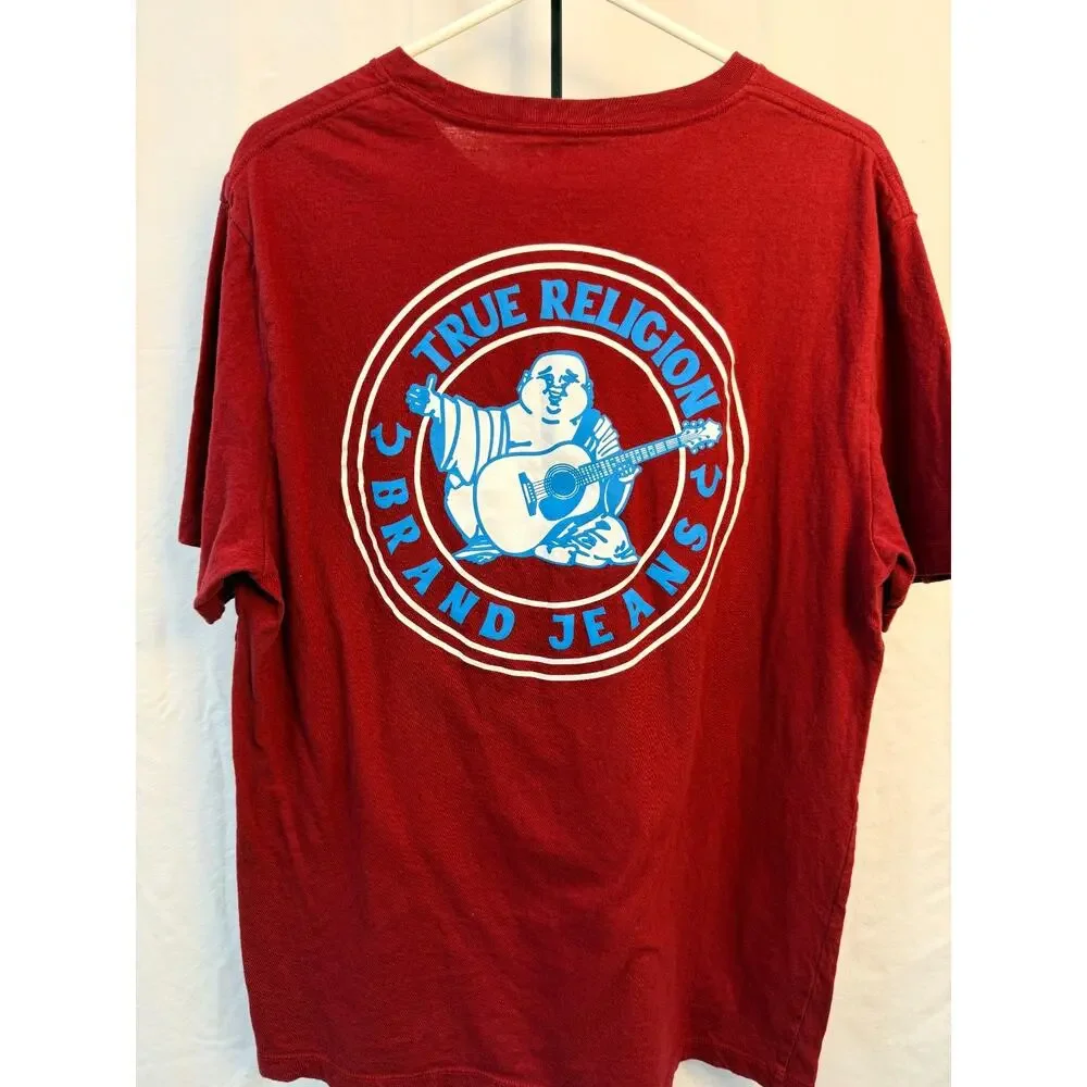 True Religion Men’s Red Graphic Logo T‑Shirt